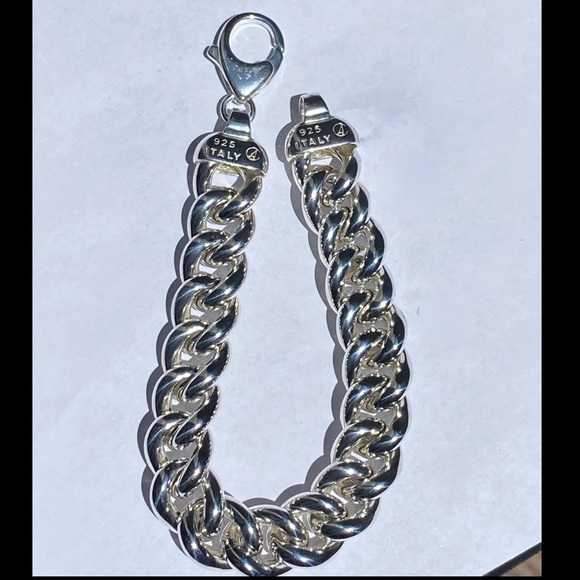 Arte d'Argento 925 sterling silver bold curb link bracelet⛓ - Picture 9 of 17